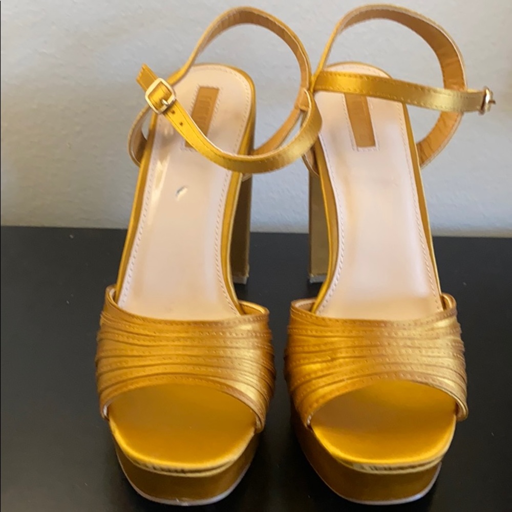 Gold Platform Heels